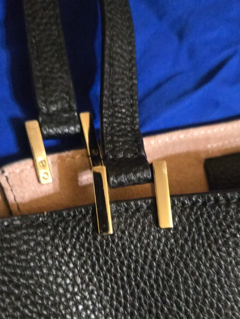 Kate Spade NY large Black Leather Tote with Signature Bow Accent